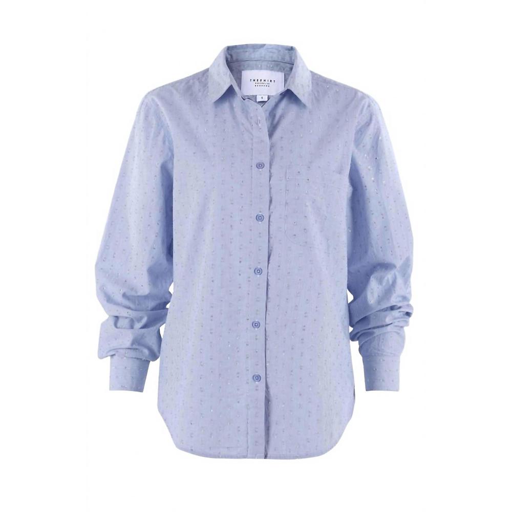 NEW THE SHIRT women's pia shirt in light blue lurex